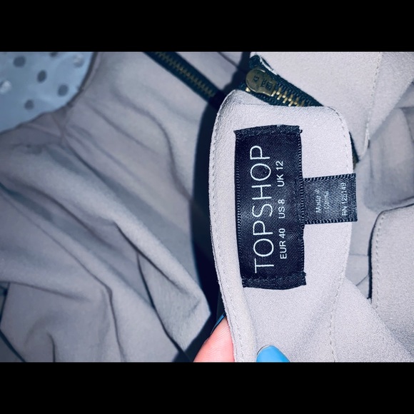 🌸 topshop taupe dress with structure pockets - Picture 3 of 4